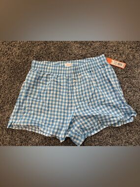 Blue Gingham Women’s Lounge Shorts